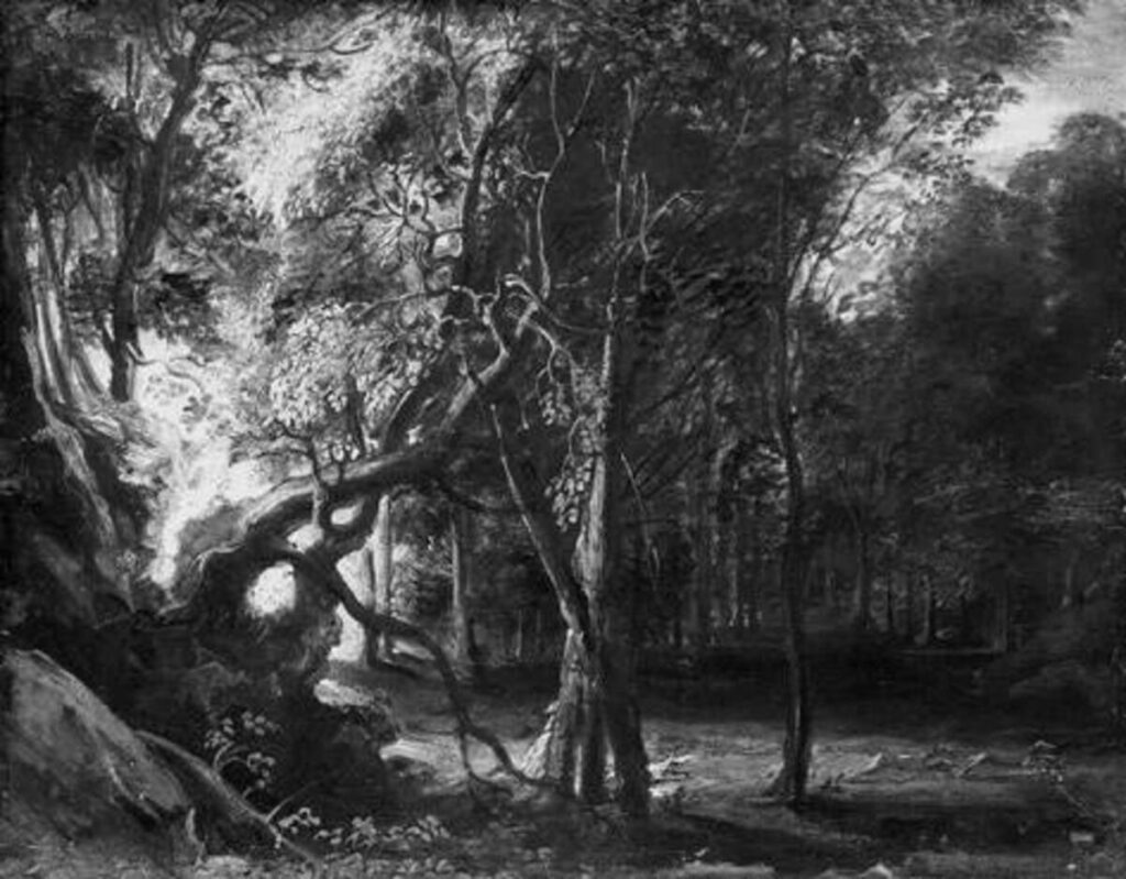 (Copy after) Forest at Dawn with a Deer Hunt – Alte Pinakothek, Munich