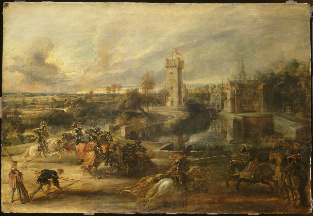 Tournament in Front of a Castle – Musée du Louvre, Paris